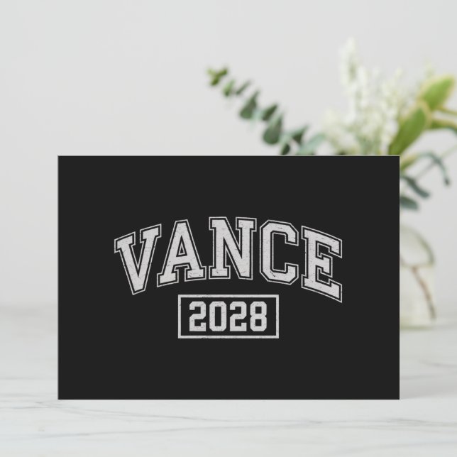JD Vance 2028 Präsidentschaftswahlkampf Einladung (Stehend Vorderseite)