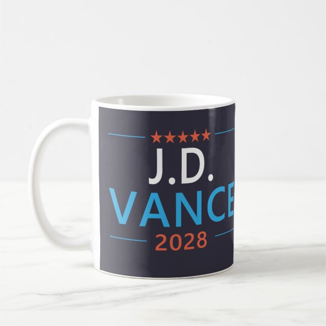JD Vance 2028 Republican Patriotic Kaffeetasse (Links)