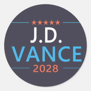 JD Vance 2028 Republikaner Patriotisch Runder Aufkleber
