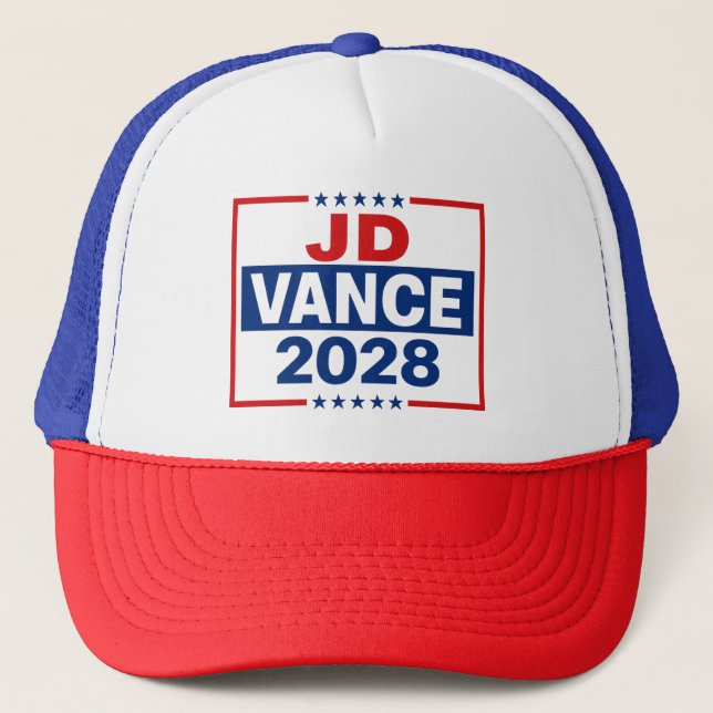 JD Vance 2028 Truckerkappe (Vorderseite)