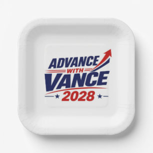 JD Vance für die Präsidentschaftswahl 2028 Pappteller