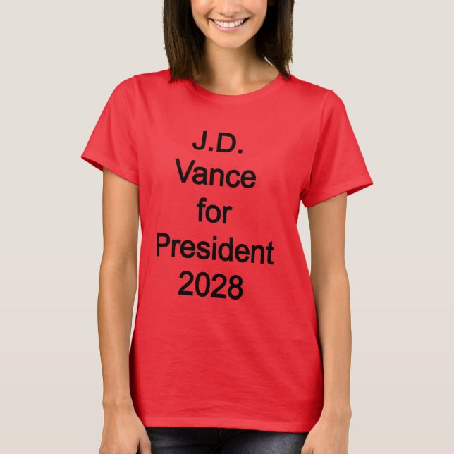 JD Vance für Präsident 2028 T-Shirt (Vorderseite)