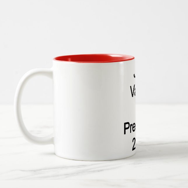 JD Vance für Präsident 2028 Zweifarbige Tasse (Links)