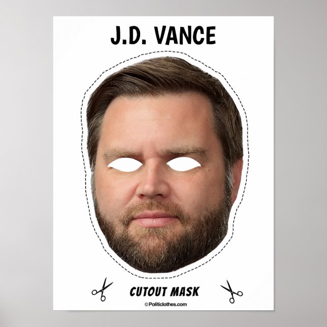 JD Vance Halloween Mask Poster (Vorne)
