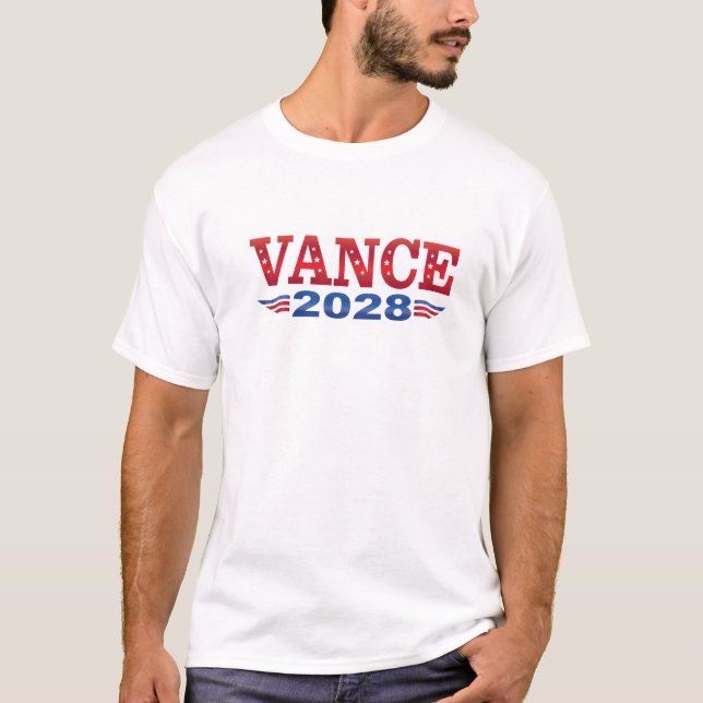 JD Vance Präsident 2028 (bs) T-Shirt (Vorderseite)