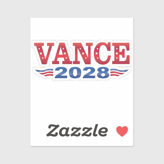 JD Vance President 2028 (bs) Aufkleber (Blatt)