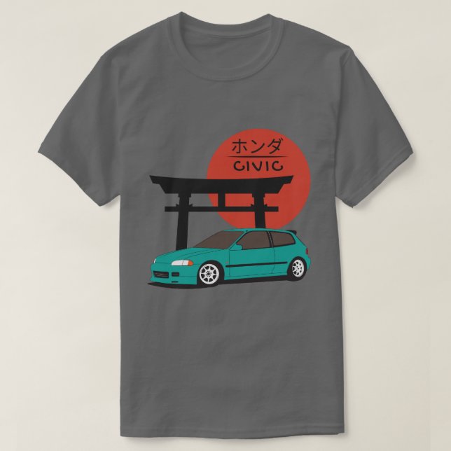 JDM Hatch Legend Torii Sunset Street Culture T-Shirt (Design vorne)
