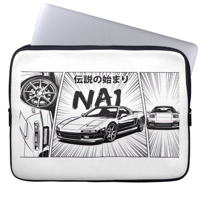 JDM NSX NA1 Manga-Stil Laptop-Hülle Laptopschutzhülle (Vorderseite)