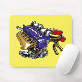 JDM SIX-CYLINDER TURBO MOTOR MOUSEPAD