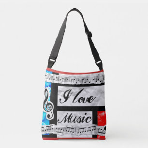 "Je beau sac fourre-tout Artsy à musique aime