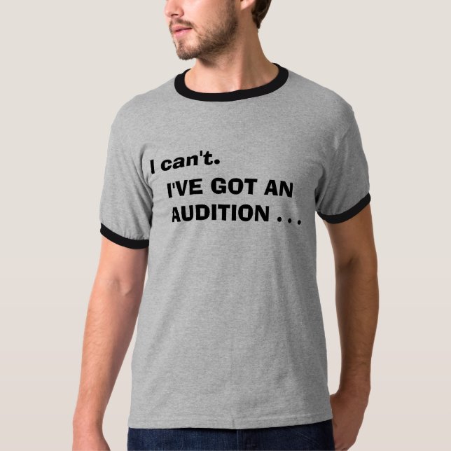 Je biseaute. J'ai un T-shirt d'audition (Devant)