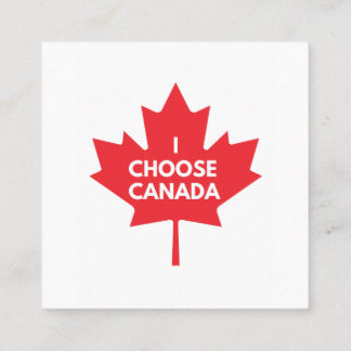 Je choisis le Carte de visite du Canada