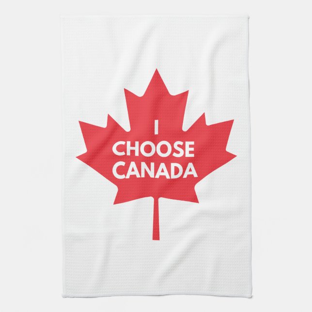 Je Choisis Serviette de thé de cuisine du Canada (Vertical)