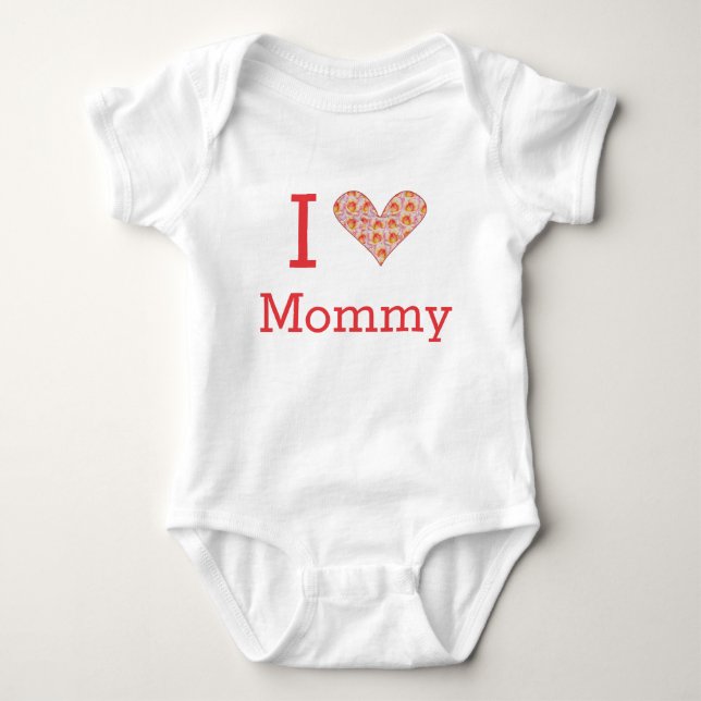 Je Coeur Aime Maman T-Shirts pour bébé (Devant)