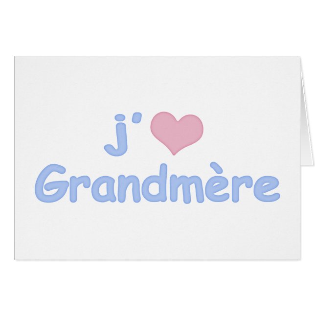Je coeur Grandmère (Vorderseite (Horizontal))