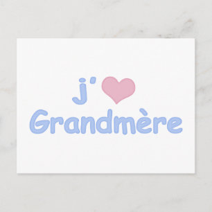 Je "coeur" Grandmère Postkarte