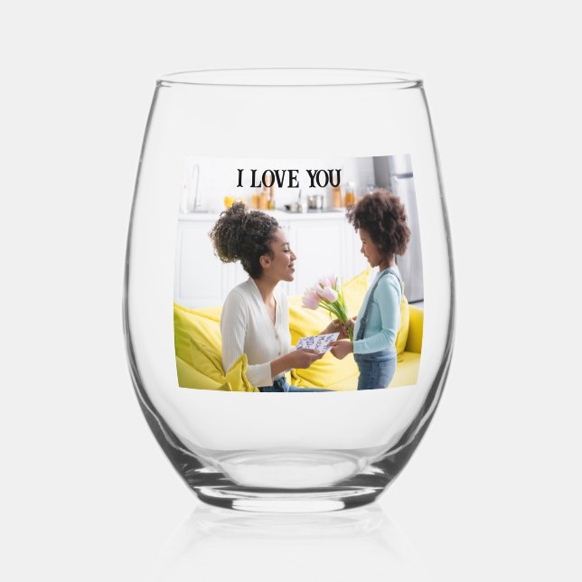 Je Coeur La Fête des Mères Verre sans pierre (Recto)
