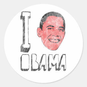 Je Coeur les autocollants Obama