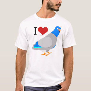 Je Coeur les pigeons mignons T-shirt Pigeon