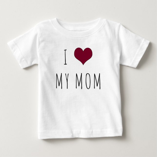 Je Coeur Ma maman T-shirt bébé (Devant)
