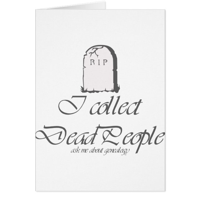 Je collectionne les morts (Devant)