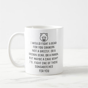 Je Combattrais Un Ours Pour Toi Grand-Père, Mug De