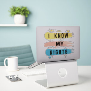 Je connais mes droits" Sticker - Vinyl Durable