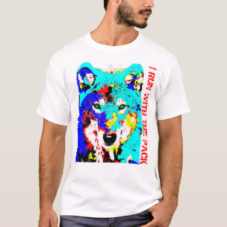 JE COURS AVEC LE PAQUET - T-SHIRT DE LOUP