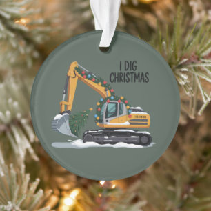 Je creuse Noël Excavatrice Santa Boy Drôle Enfants