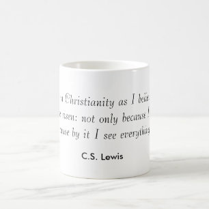 "Je crois au christianisme…" Tasse de café de