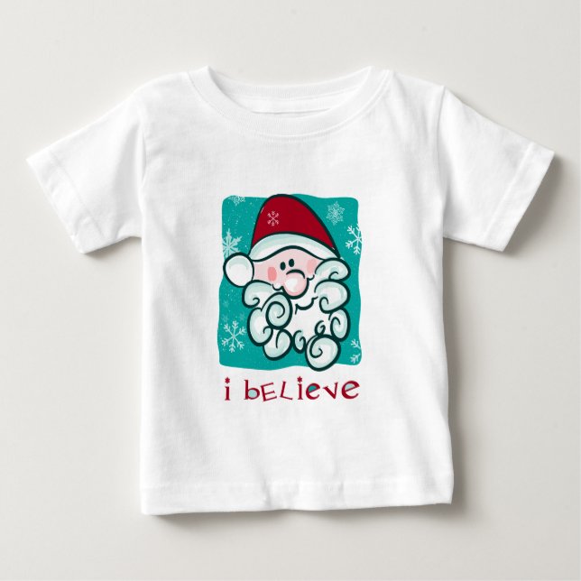 Je crois au T-shirt de Noël de Père Noël (Devant)