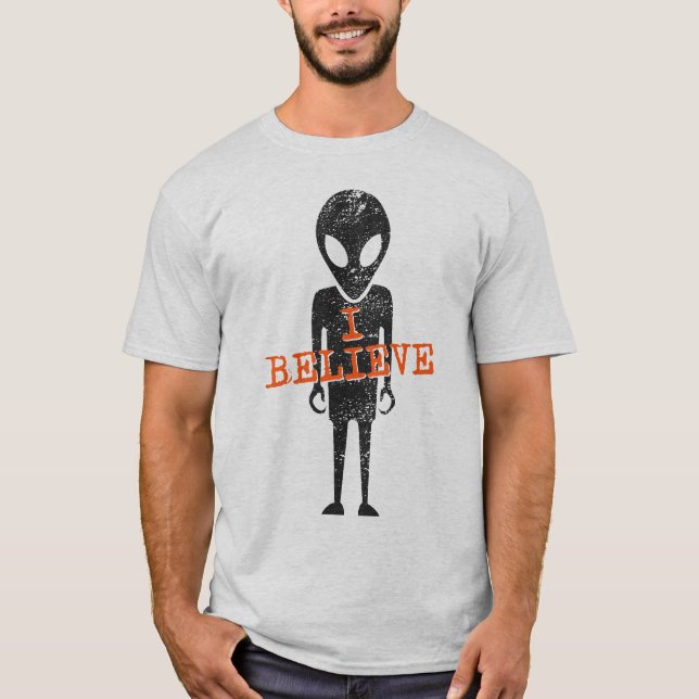 Je crois (dans les aliens) le T-shirt (Devant)