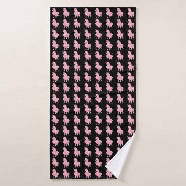 Je crois en la licorne rose invisible. (Serviette de bain)