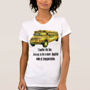 Je déteste le T-shirt féminin gris Bus