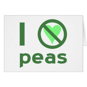 Je déteste les petits pois Texte vert