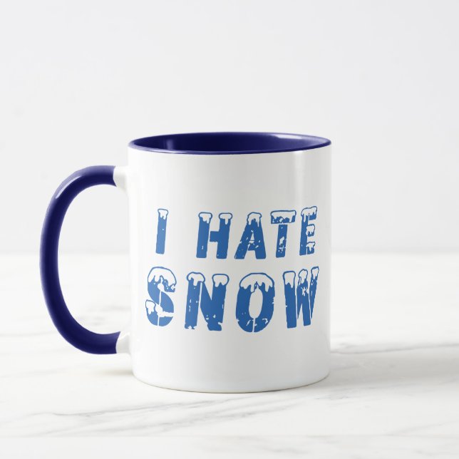 Je déteste Mug à Neige - Hiver Sarcasm café cadeau (Gauche)