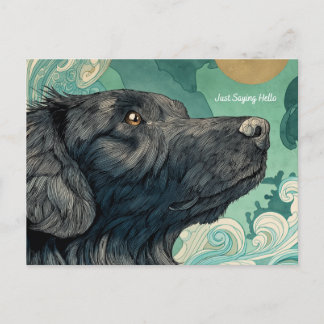Je Dis Juste Bonjour Chien Carte Postale