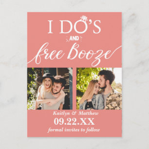 Je dis oui et boissons gratuites Faire-part de mar