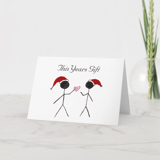 Je Donne Ma Carte De Voeux Coeur (Devant)