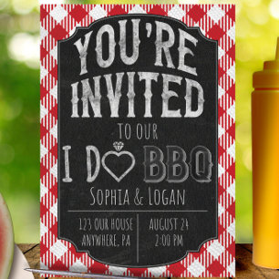Je fais BBQ Invitation Wedding shower et nuptiale