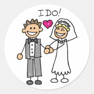 Je fais des autocollants de mariage