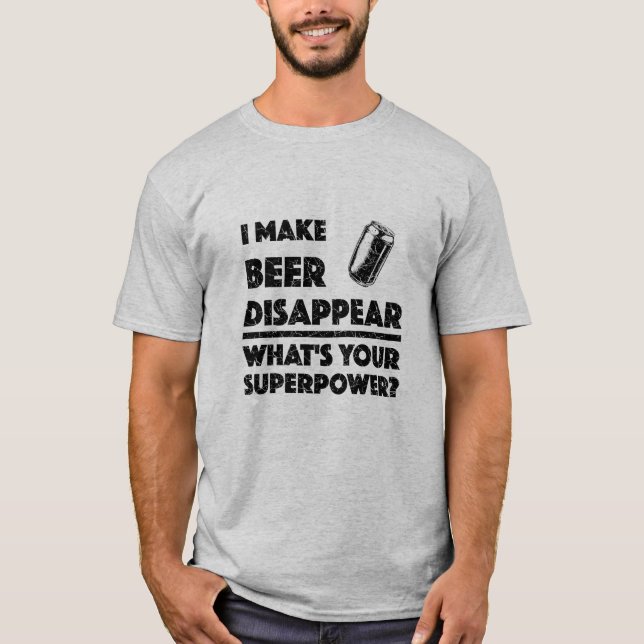Je fais disparaître la bière - T-Shirt de base pou (Devant)