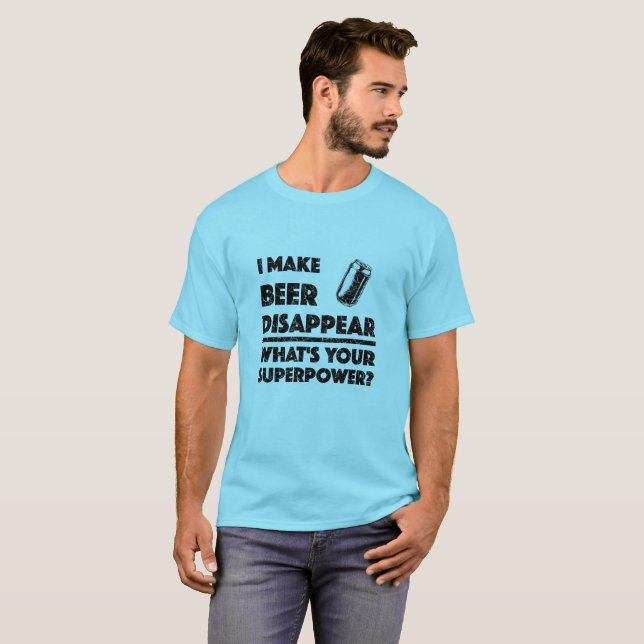 Je fais disparaître la bière - T-Shirt de base pou (Devant entier)