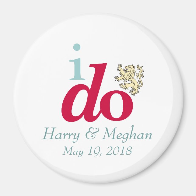 Je FAIS Harry & Meghan Royal Mariage Magnet (Devant)
