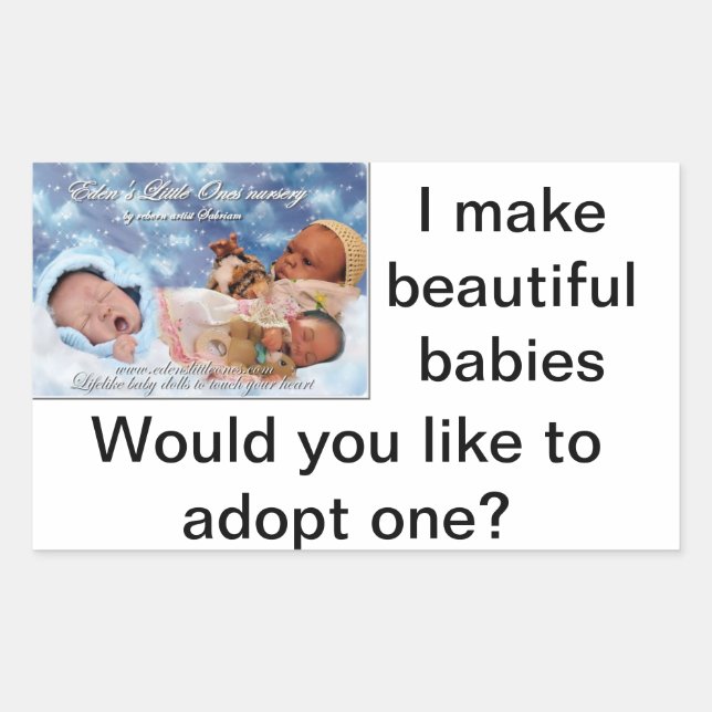Je fais renaître les bébés autocollant poupée (Devant)