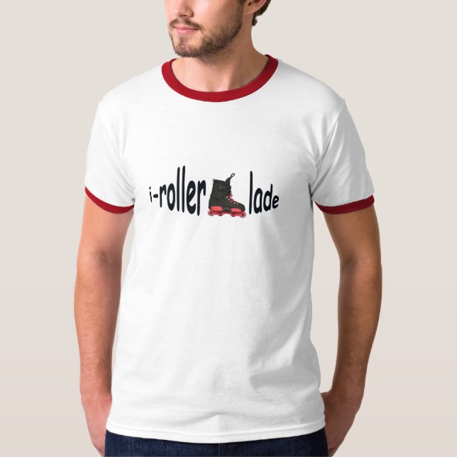je-faites du roller le T-shirt 100% du coton des (Devant)