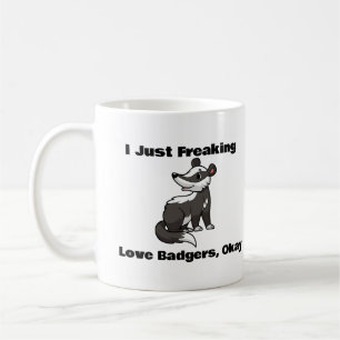 Je Frappe Juste Des Badgers D'Amour, D'Accord Mug 