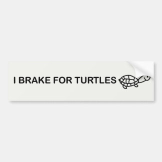 Je freine pour autocollant de pare-chocs de tortue