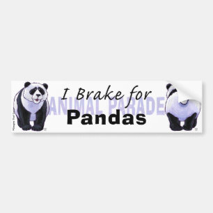 Je freine pour Sticker pare-chocs Pandas