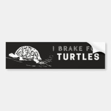Je freine pour Turtles Bumper Sticker mignonne et 